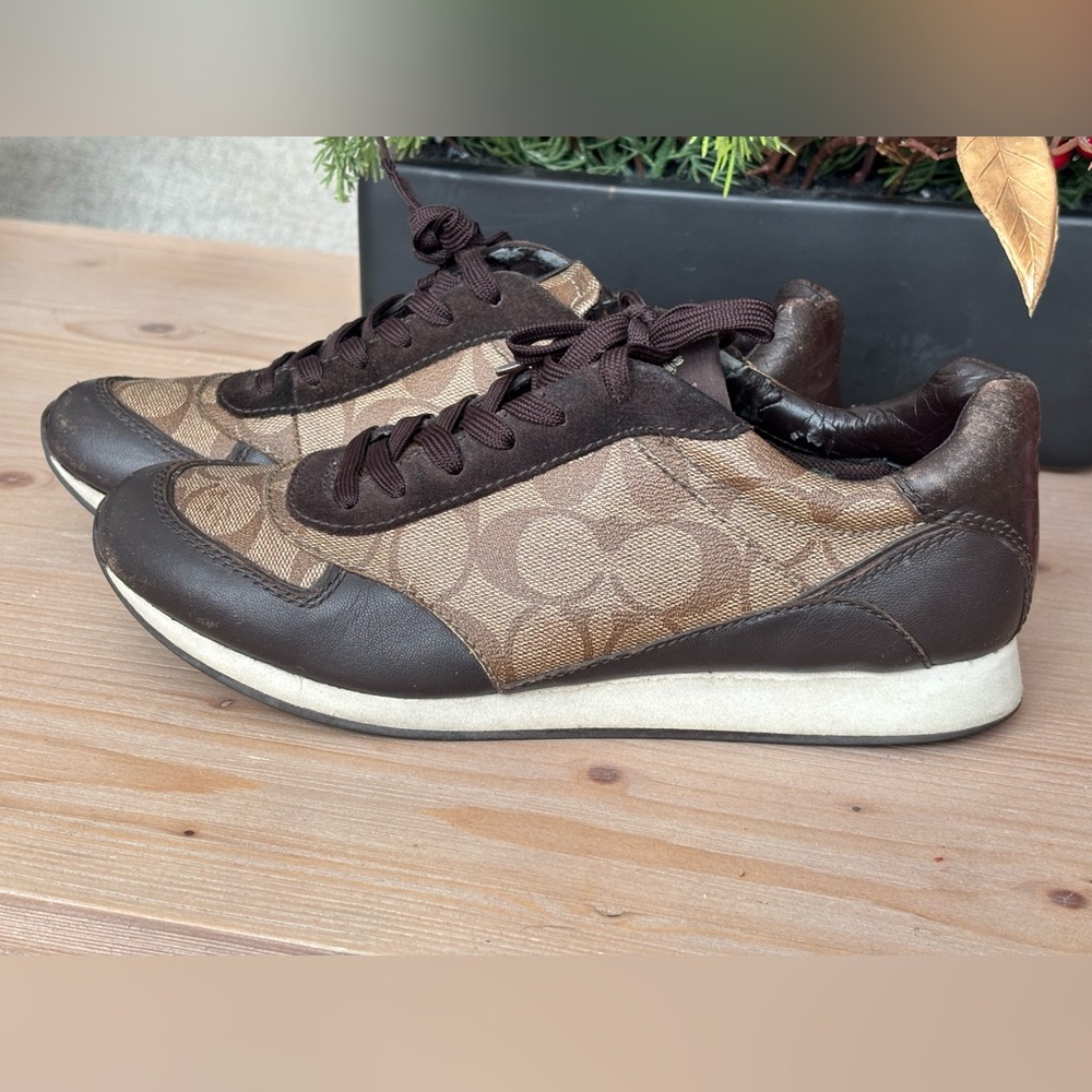 Coach Brown and Tan Sneakers